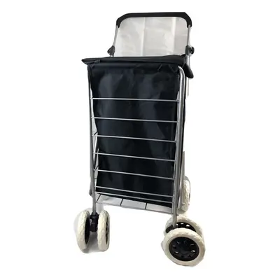 (Black) Hampton&Stewart Wheel Foldable Shopping Trolley