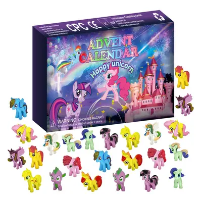 (My Little Pony) Christmas Minecraft Figures Days Countdown Advent Calendar Toys Surprise Xmas G