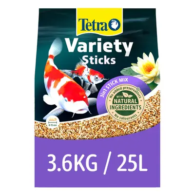 Pond Variety Sticks Fish Food, Mix of Three Different Food Sticks for All Pond Fish, Litre