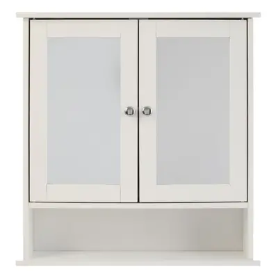 Premier Housewares Bathroom Cabinet with Mirrored Doors / Shelf