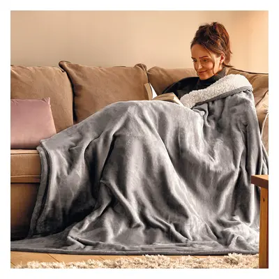 (Standard) Silentnight Luxury Sherpa Lined Heated Throw