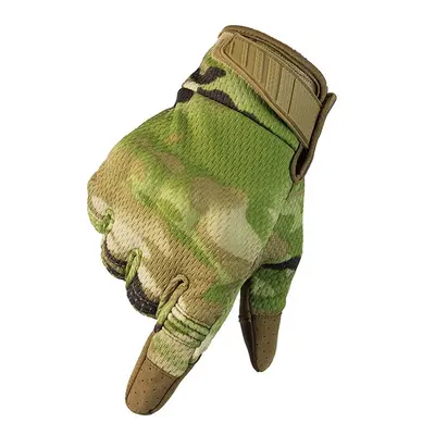 (multicam, M) Hiking Fishing Gloves Full Finger Shooting Tactical Hunting Climbing Cs Gloves Dur