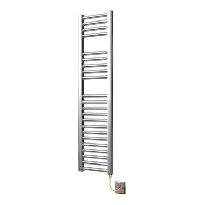 Extra High Heat Output Chrome Electric Towel Rail x 1200mm Flat Bathroom Radiator Heater