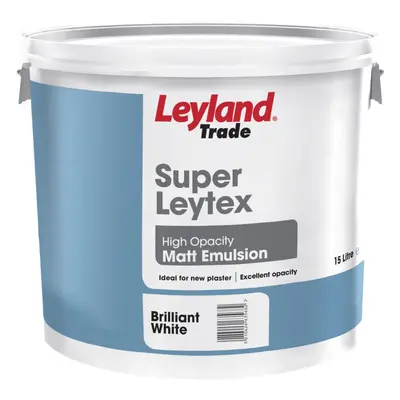 Leyland Trade - Super Leytex Matt - 15L Brilliant White