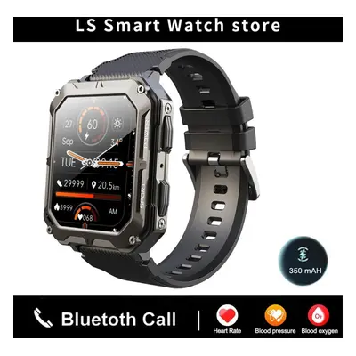 (black, Silicon) New Full Touch Smartwatch For Android Blood Pressure Oxygen Fitness Watch Atm W