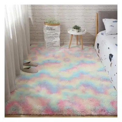 (iridescent, 160*200cm) Carpet Bedroom Bedside Carpet Plush Living Room Full Floor Mat Girl Ins 