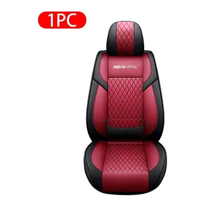 (red, 1pc front seat) Seametal All-inclusive Car Seat Covers Luxury Leather Car Seat Cover Cushi