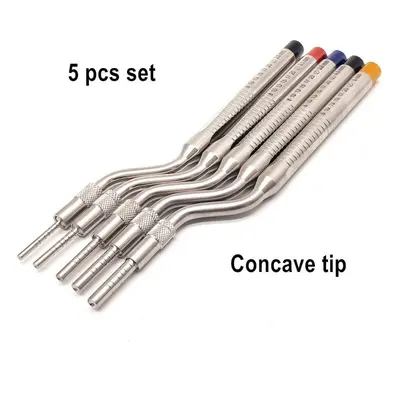 (5 pcs concave set) Dental Implant Osteotome Tool Dental Sinus Lift Lifting Tool Bended Tip Dent