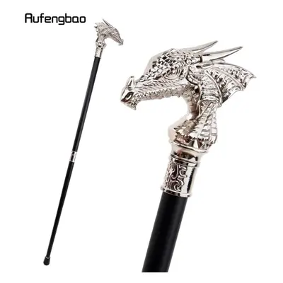 (white) White Luxury Dragon Head Walking Cane Fashion Decorative Walking Stick Gentleman Elegant