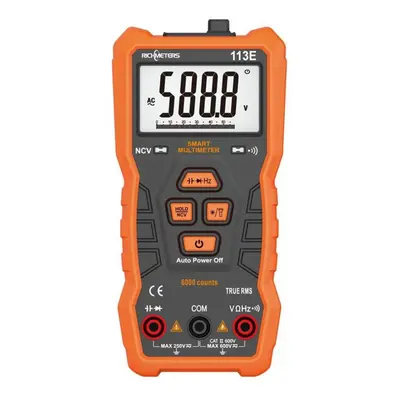 (as the picture, RM113E) Ncv Digital Multimeter Counts Auto Ranging Ac/dc Voltage Meter Flash Li