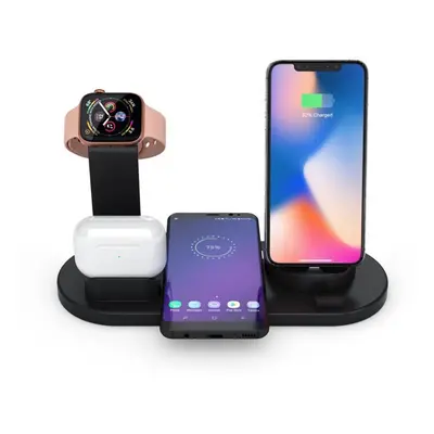 (black) Qi Wireless Charger Stand For Iphone 13 11 Pro Max Fast Charging 10w In Multifunction Ch