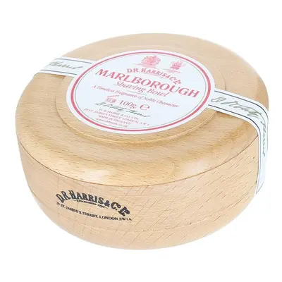 D.R.Harris Marlborough Shaving Soap in Beech Wood Shaving Bowl - 100g | A Solid White Triple-Mil