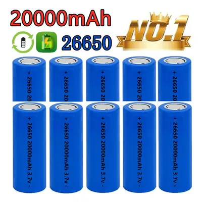 (6pcs) 20000mAh 3.7v Rechargeable Li-ion Batter