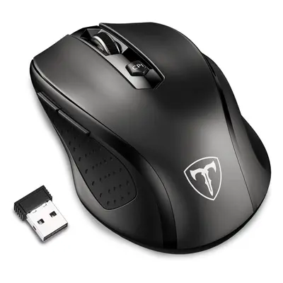 Wireless Mouse ,2.4GHz Optical Computer Mouse with USB Receiver, Adjustable DPI Levels, Buttons 