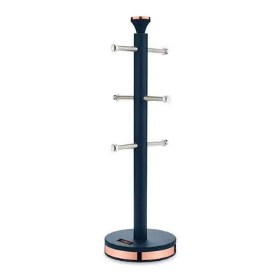 Tower Kitchen Stylish Cavaletto Midnight Blue & Rose Gold Mug Tree Cup Holder Rack