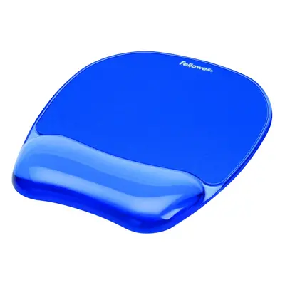 Fellowes Crystals Gel Mouse Pad/Wrist Support - Blue