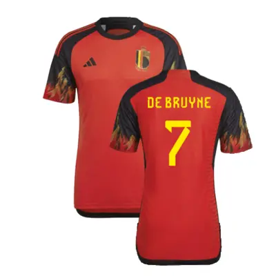 (M) Belgium Authentic Home Shirt (DE BRUYNE 7)