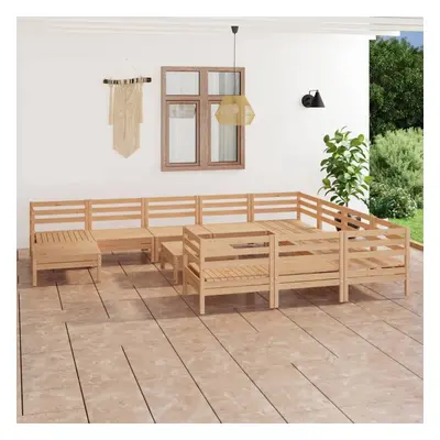 vidaXL Garden Lounge Set Wooden Outdoor Lounge Set Piece Solid Wood Pine