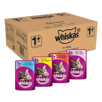 Whiskas 1+ Cat Pouches Mixed Selection In Jelly 84x 100g