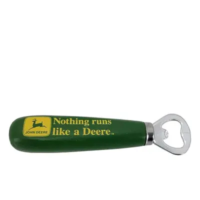 John Deere Nothing Runs Like a Deere Wooden Handle Bottle Opener