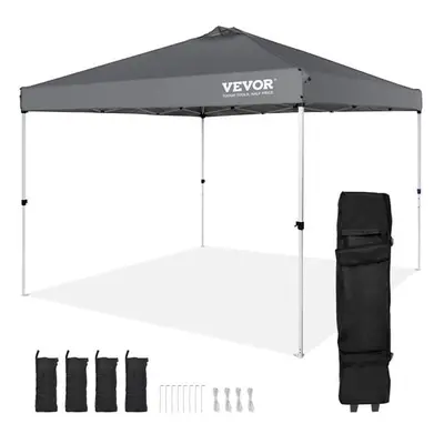 Vevor DCSTPS10X10FTASXAV0 x ft. Pop up Canopy Tent with Storage Bag 250D PU Silver Coated Tarp W