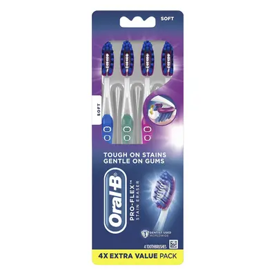 Oral-B 3D White Luxe Pro-Flex Manual Soft Toothbrush, Count