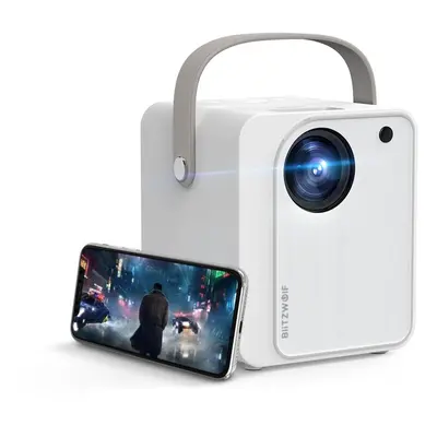 (White, AU Plug) Lux Mini LED Wifi Projector Wireless Screen Mirroring 1080P Supported 170'' Dis