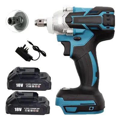 wrench 1/2"Driver 1/4"420Nm+2Battery+Charger-Makita Battery Compatible