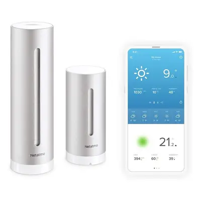 Netatmo Weather Station Indoor Outdoor with Wireless Outdoor Sensor - Compatible with Amazon Ale