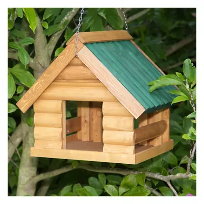 Wooden Fordwich Garden Hanging Bird Table Green