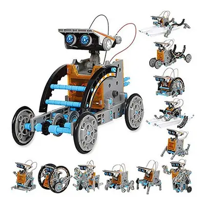 Sillbird STEM 12-in-1 Education Solar Robot Toys -190 Pieces DIY Building Science Experiment Kit