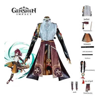 (XL) Impact Genshin Shikanoin Heizou Cosplay Costume Halloween Fancy Dress Suit Party