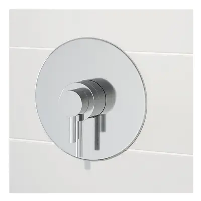 Modern Round Shower Valve Thermostatic Concentric Concealed Chrome Bathroom