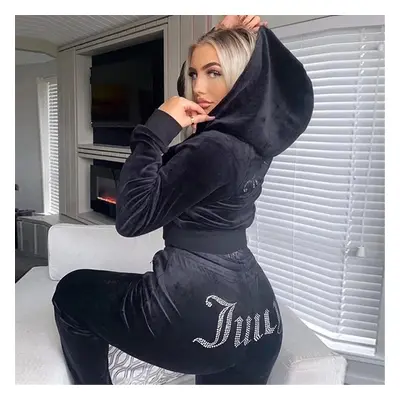 (Women Velvet Juicy Tracksuit Couture Tracksuit Two Piece Set Couture Sweatsuits) Women Velvet J