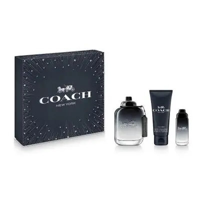 Coach New York Pcs Set For Men: 3.4 Eau De Toilette Spray + 3.3 All-Over Shower Gel + 0.5 Oz Eau