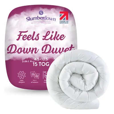 (15 All Seasons, Double) Slumberdown Feels Like Down Duvet