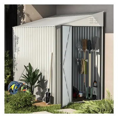 (White) YODOLLA 214x 128cm Outdoor Lean to Storage