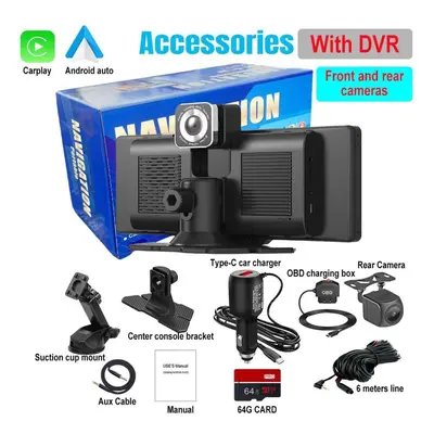 (black, Carplay+DVR+OBD+256G) 10.26 Inch Dashcam Dvr Car Carplay Android Auto Wireless Driving R