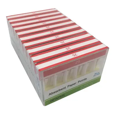 (06 Taper 25) Boxes Dental Absorbent Paper Points Sterile Sizes 04 F1 F2 F3 Taper 15-40# For Den