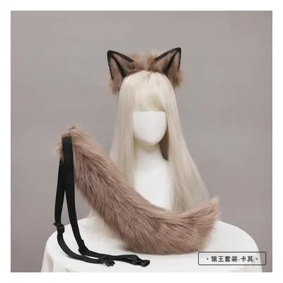 (auburn) New Red Fox Anime Beast Ear Beast Tail Wolf Ear Cat Ear Headband Custom Cosplay Golden 