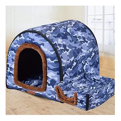 Extra Large Pet House Dog Bed with Roof XL,Labrador Calming Cave Medium Washable Orthopedic Cush