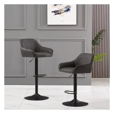 (PU Grey, pcs) Bar Stools | Breakfast Chairs