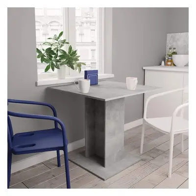 Dining Table Concrete Grey 80x80x75 cm Chipboard