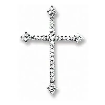 Silver Cross Pendant Necklace Hallmark