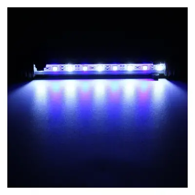 (white & blue, UK Plug) 18cm 2.5W LED Fish Tank Light IP68 Waterproof Aquarium Light Submersible