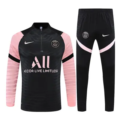 (S) PSG Player Edition Football Training Suit Long Sleeve Tracksuit Black/Pink