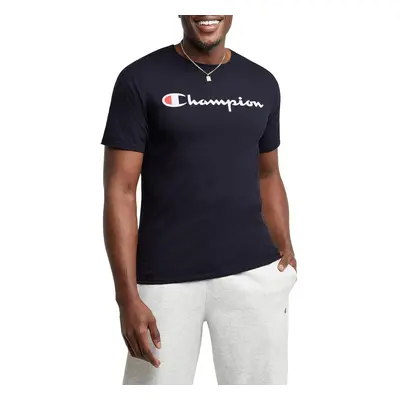 Champion mens Classic T-shirt Classic Script T Shirt Navy-y06794 Large US