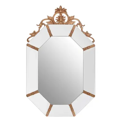 Premier Housewares Wall Mirror with Gold Resin Frame