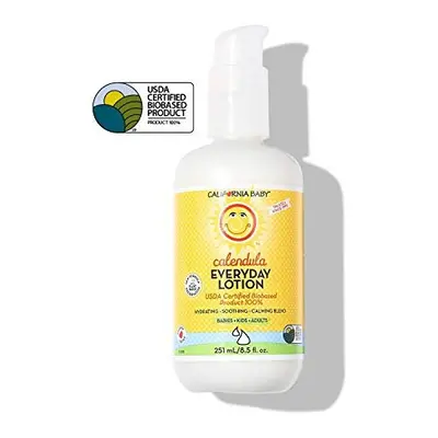 California Baby Calendula Everyday Lotion 5 Ounces Moisturizer for Dry Sensitive Skin Post Bath 