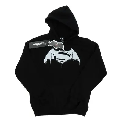 DC Comics Mens Batman v Superman Beaten Logo Hoodie